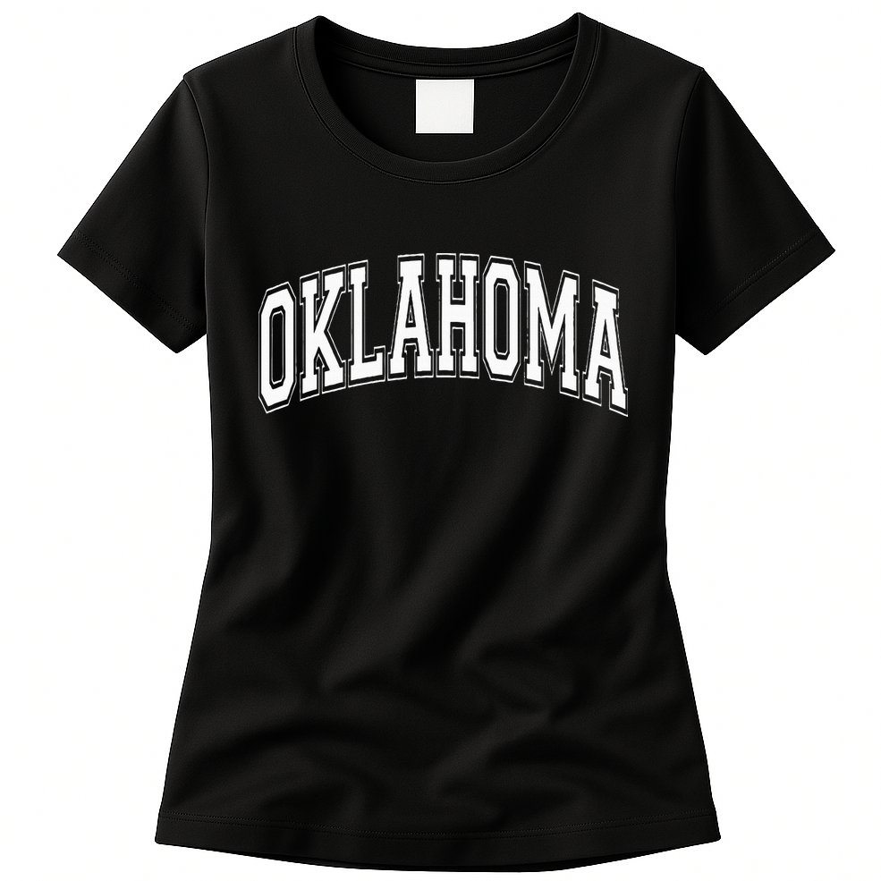 Oklahoma OK Vintage College Athletic Design Womens T-Shirt