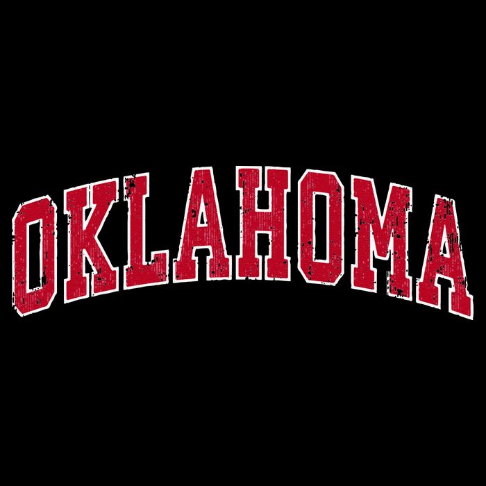 Oklahoma OK Vintage Sports Design Red Design Swea Sweatshirt