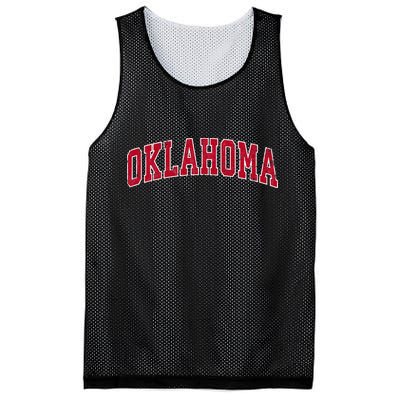 Oklahoma OK Vintage Sports Design Red Design Swea Mesh Reversible Basketball Jersey Tank