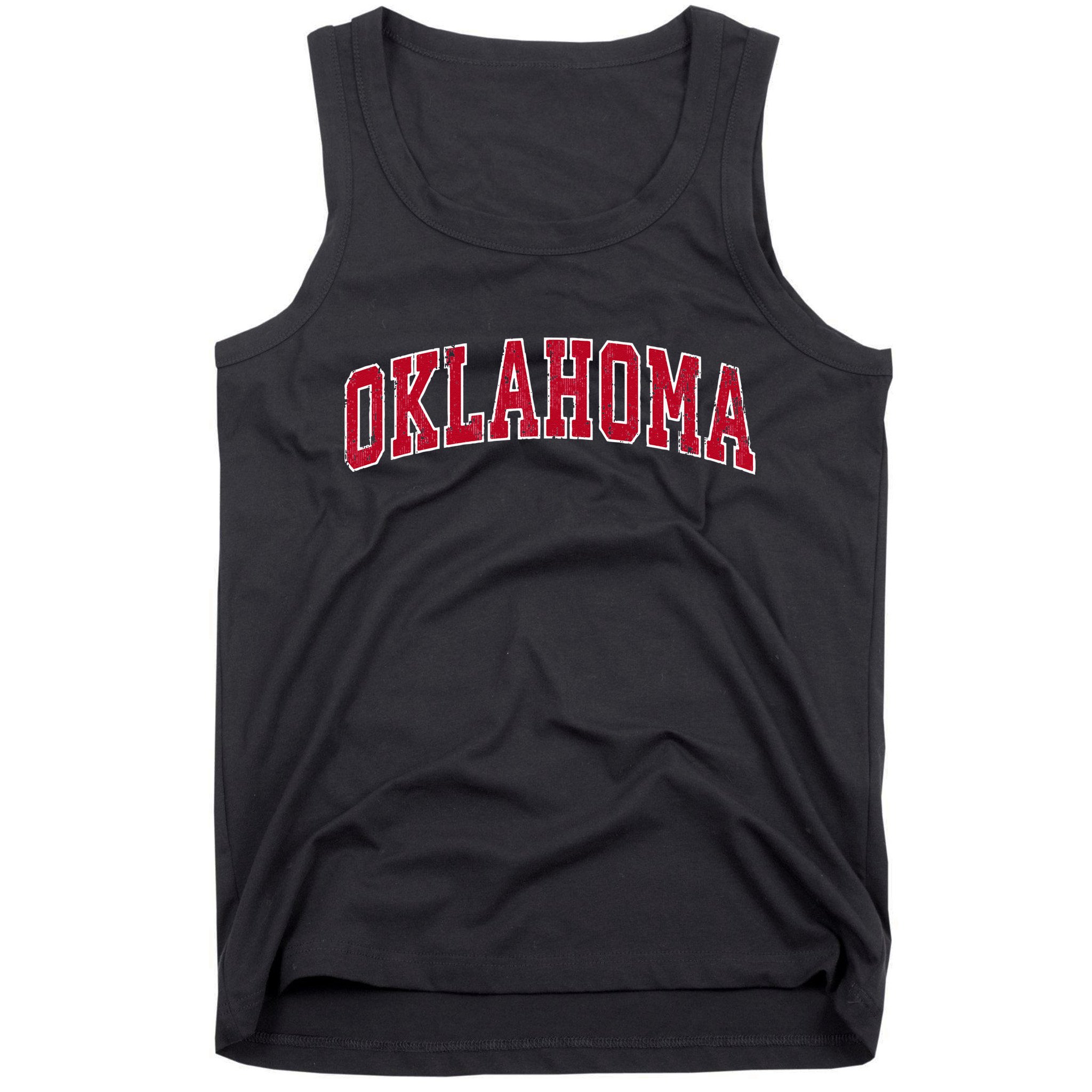 Oklahoma OK Vintage Sports Design Red Design Swea Tank Top