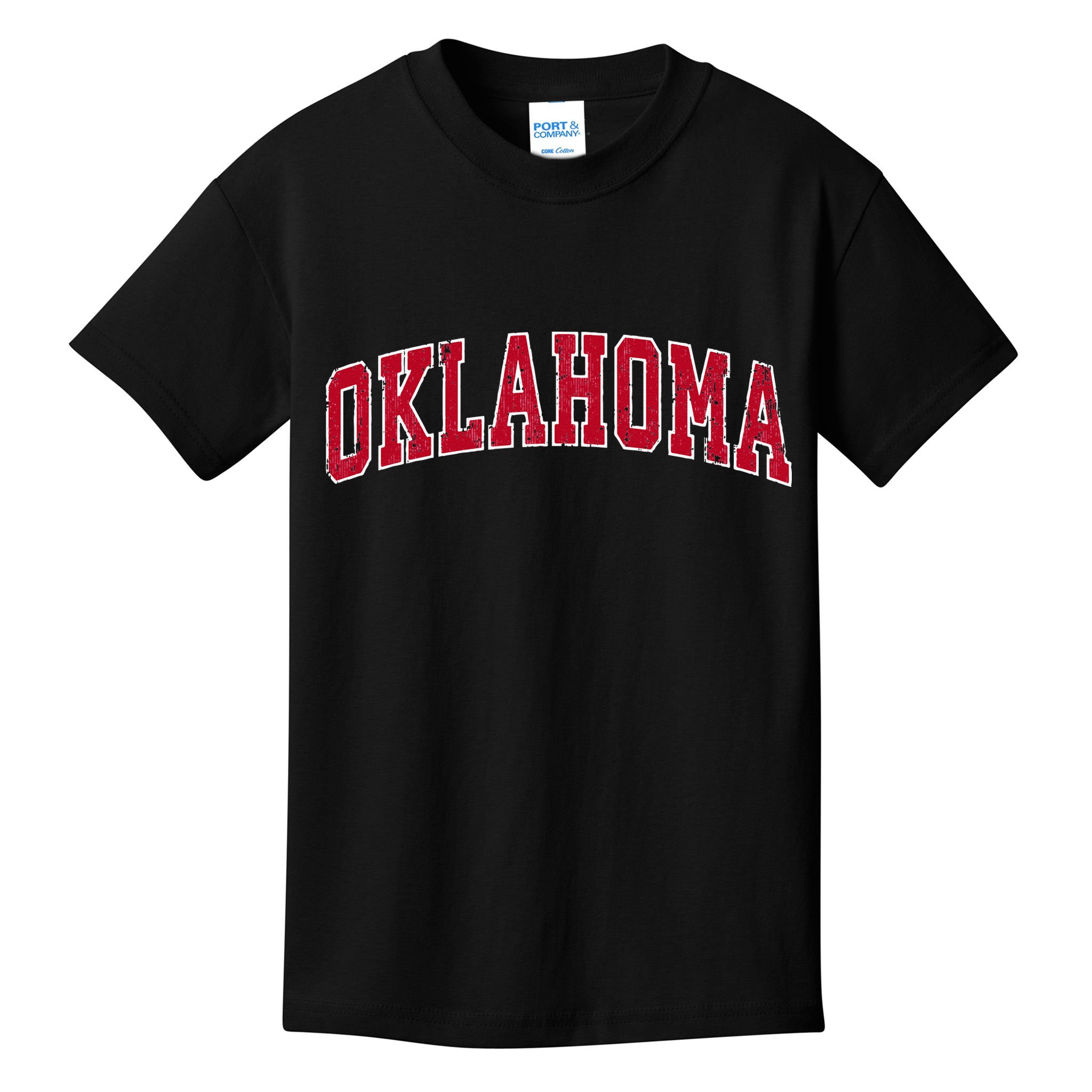 Oklahoma OK Vintage Sports Design Red Design Swea Kids T-Shirt
