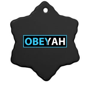 Obeyah Obey Yah God Christian Hebrew Roots Ceramic Star Ornament