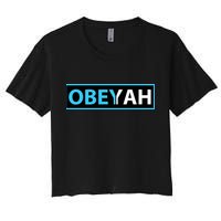 Obeyah Obey Yah God Christian Hebrew Roots Women's Crop Top Tee