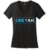 Obeyah Obey Yah God Christian Hebrew Roots Women's V-Neck T-Shirt