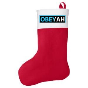 Obeyah Obey Yah God Christian Hebrew Roots Felt Holiday Christmas Stocking