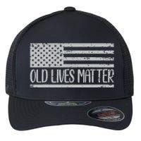 Old People 50th Birthday Tee Old Lives Matter Design Flexfit Unipanel Trucker Cap