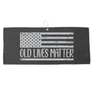 Old People 50th Birthday Tee Old Lives Matter Design Large Microfiber Waffle Golf Towel