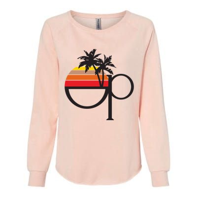 Ocean Pacific 80s Retro Sunset Womens California Wash Sweatshirt