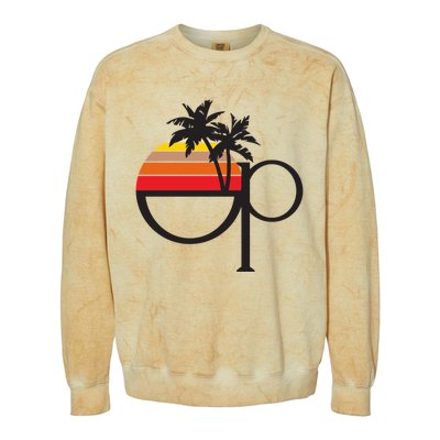 Ocean Pacific 80s Retro Sunset Colorblast Crewneck Sweatshirt