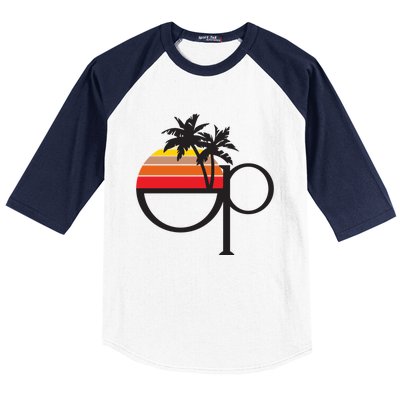 Ocean Pacific 80s Retro Sunset Baseball Sleeve Shirt