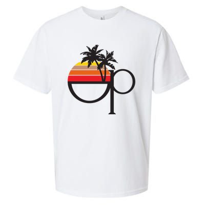 Ocean Pacific 80s Retro Sunset Sueded Cloud Jersey T-Shirt