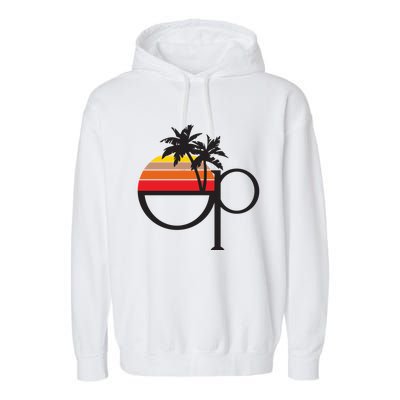 Ocean Pacific 80s Retro Sunset Garment-Dyed Fleece Hoodie