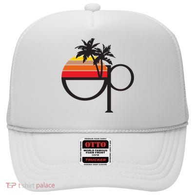 Ocean Pacific 80s Retro Sunset High Crown Mesh Back Trucker Hat
