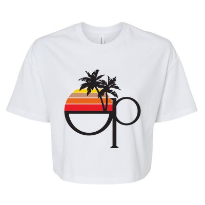 Ocean Pacific 80s Retro Sunset Bella+Canvas Jersey Crop Tee