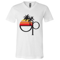 Ocean Pacific 80s Retro Sunset V-Neck T-Shirt