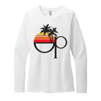 Ocean Pacific 80s Retro Sunset Womens CVC Long Sleeve Shirt