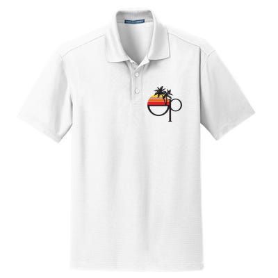 Ocean Pacific 80s Retro Sunset Dry Zone Grid Polo