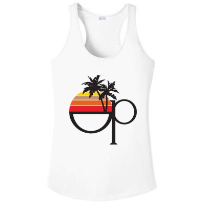 Ocean Pacific 80s Retro Sunset Ladies PosiCharge Competitor Racerback Tank