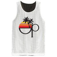 Ocean Pacific 80s Retro Sunset Mesh Reversible Basketball Jersey Tank