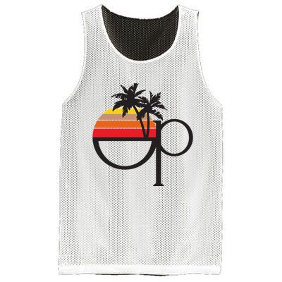 Ocean Pacific 80s Retro Sunset Mesh Reversible Basketball Jersey Tank