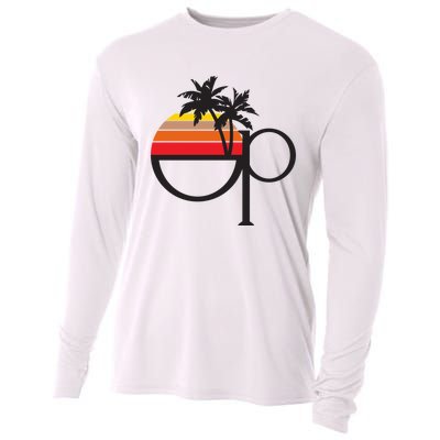 Ocean Pacific 80s Retro Sunset Cooling Performance Long Sleeve Crew