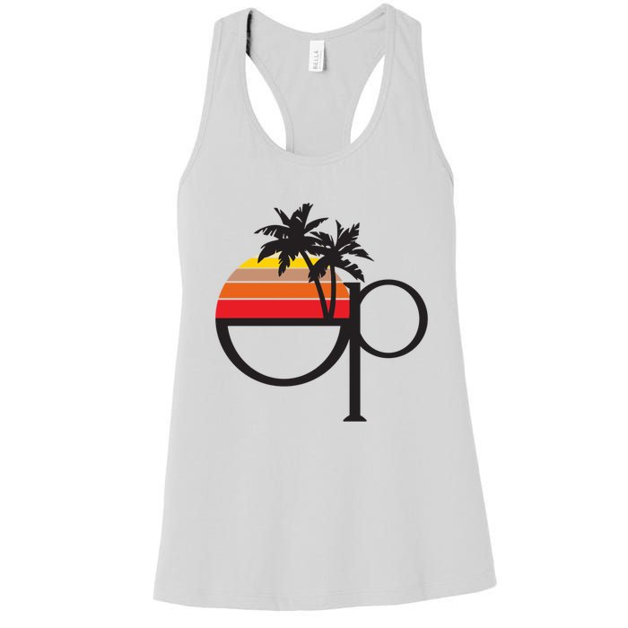 Ocean Pacific 80s Retro Sunset Women's Racerback Tank