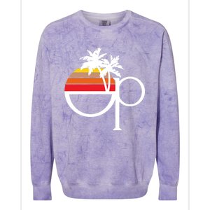 Ocean Pacific 80s Retro Sunset Colorblast Crewneck Sweatshirt