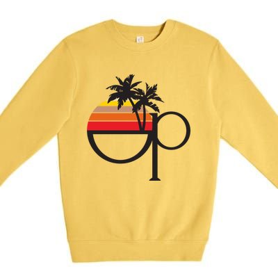 Ocean Pacific 80s Retro Sunset Premium Crewneck Sweatshirt