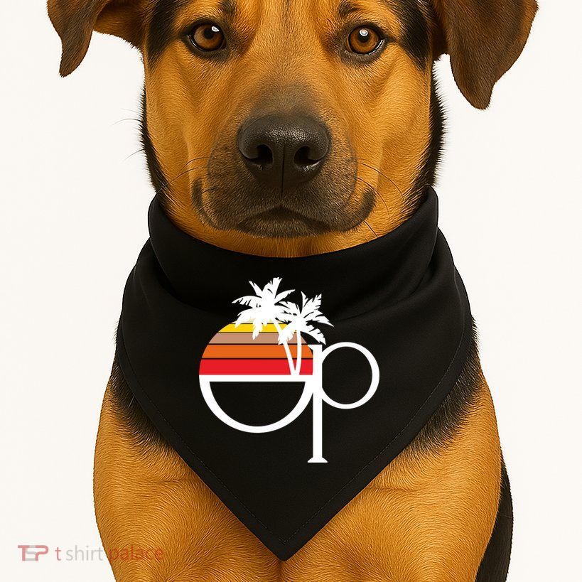 Ocean Pacific 80s Retro Sunset USA-Made Doggie Bandana