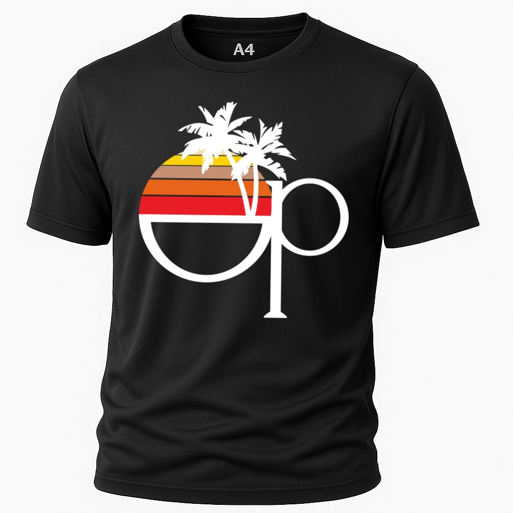 Ocean Pacific 80s Retro Sunset Cooling Performance Crew T-Shirt