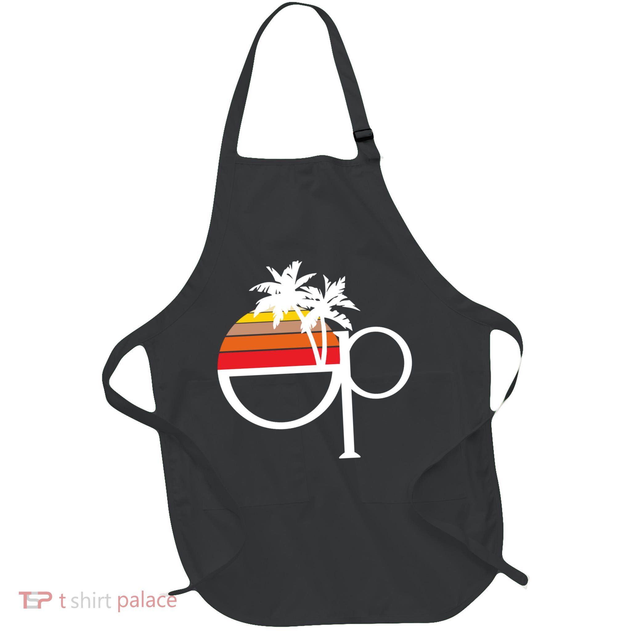 Ocean Pacific 80s Retro Sunset Full-Length Apron With Pockets