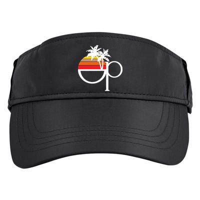 Ocean Pacific 80s Retro Sunset Adult Drive Performance Visor