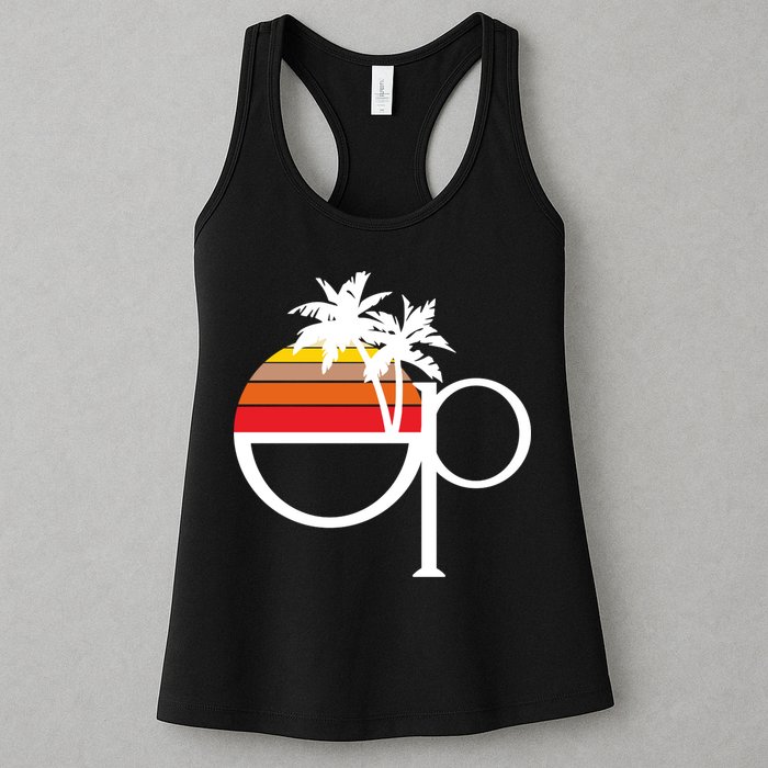 Ocean Pacific 80s Retro Sunset Womens Tank Top