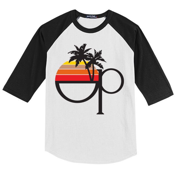 Ocean Pacific 80s Retro Sunset Kids Colorblock Raglan Jersey