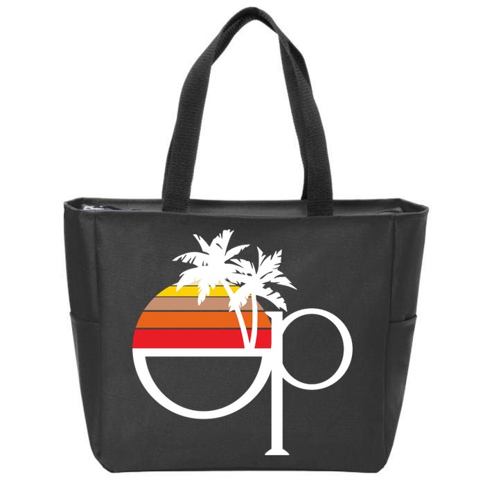 Ocean Pacific 80s Retro Sunset Zip Tote Bag