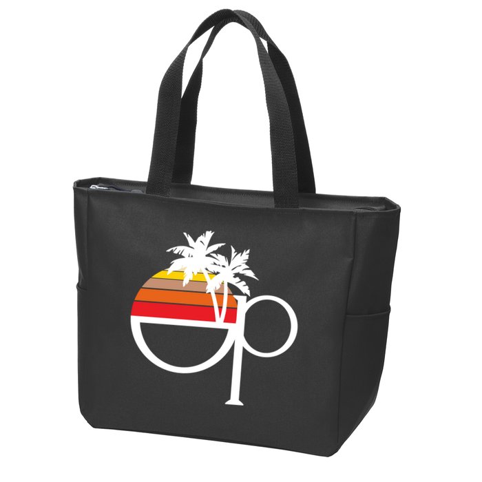 Ocean Pacific 80s Retro Sunset Zip Tote Bag