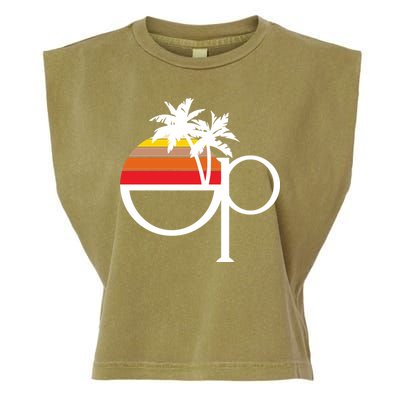 Ocean Pacific 80s Retro Sunset Garment-Dyed Women's Muscle Tee