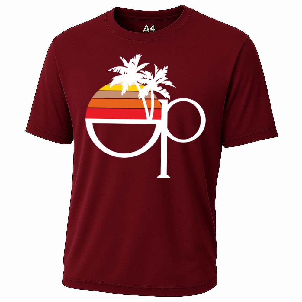 Ocean Pacific 80s Retro Sunset Cooling Performance Crew T