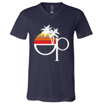 Ocean Pacific 80s Retro Sunset V-Neck T-Shirt