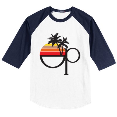 Ocean Pacific 80s Retro Sunset Baseball Sleeve Shirt