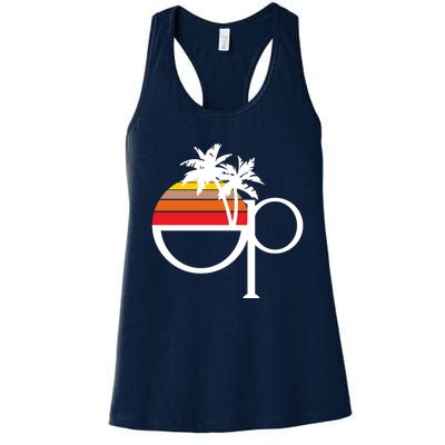 Ocean Pacific 80s Retro Sunset Women's Racerback Tank