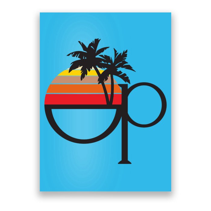 Ocean Pacific 80s Retro Sunset Poster