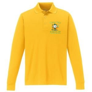 Over Par And Under The Influence Performance Long Sleeve Polo