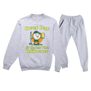 Over Par And Under The Influence Premium Crewneck Sweatsuit Set