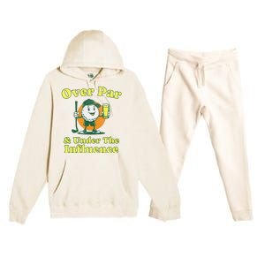 Over Par And Under The Influence Premium Hooded Sweatsuit Set