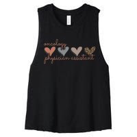 Oncology Physician Assistant Medical Hematology Nurse Teams Women's Racerback Cropped Tank