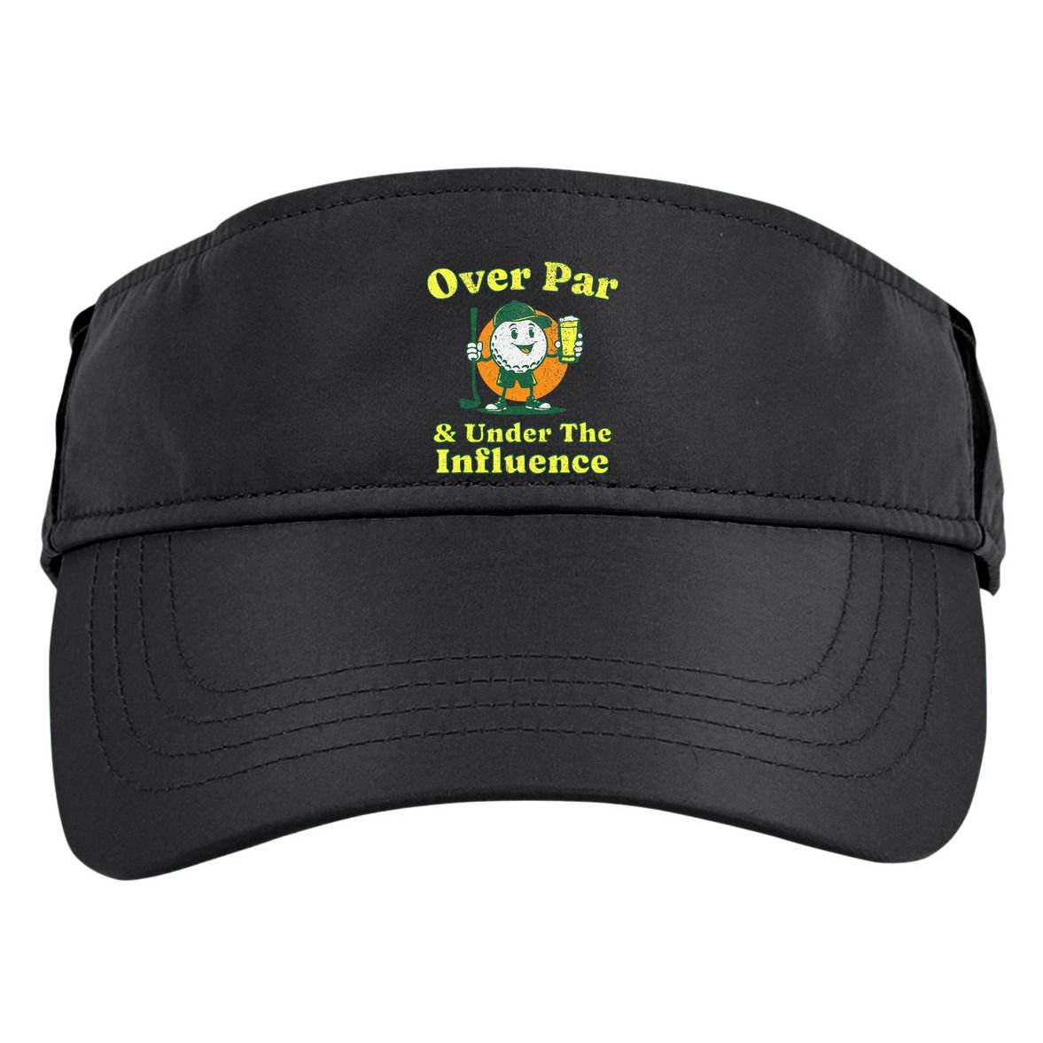 Over Par And Under The Influence Adult Drive Performance Visor