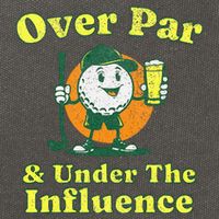 Over Par And Under The Influence Cotton Canvas Backpack
