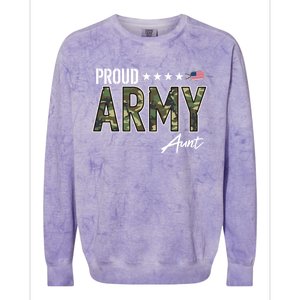 Ocp Proud Army Aunt Cute Gift Colorblast Crewneck Sweatshirt