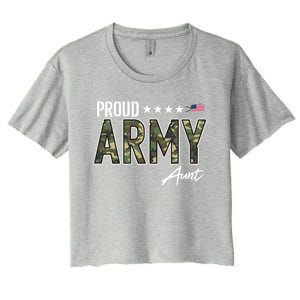 Ocp Proud Army Aunt Cute Gift Women's Crop Top Tee